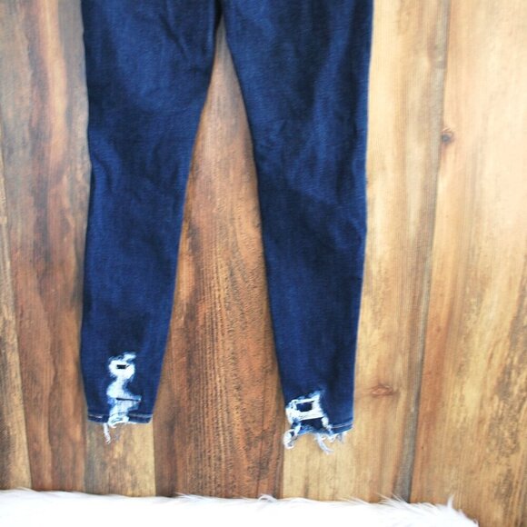 American Eagle Distressed Next Level Stretch Hi Rise Jegging Crop Size 0 - Picture 5 of 8